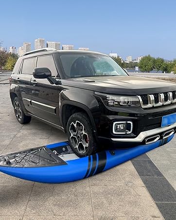 GYMAX Inflatable Kayak, 12.5Ft 507lbs Tandem Kayak with 2 Aluminum Paddles, 2 Pa... 10 Heavy duty constructure
