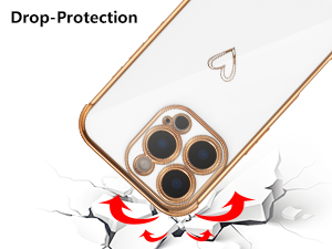 ZTOFERA Compatible with iPhone 16 Pro Max (6.9") Case for Girls Women, Flexible Soft Silicone Protective Phone Case with Cute Love Heart Pattern Plated Edging Shockproof Bumper Cover, White 11 iPhone 16 Pro Max case shock absorption