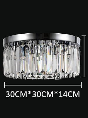 This beautiful ceiling light is composed of 70 premium rectangluar crystals