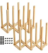 Yesland 2 Pack Wooden Bottle Drying Rack - Retractable Bamboo Dish Drying Rack Plastic Bag Drying...