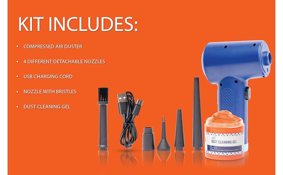 Electric Compressed Air Dusters Portable Rechargeable Electric Air Duster For