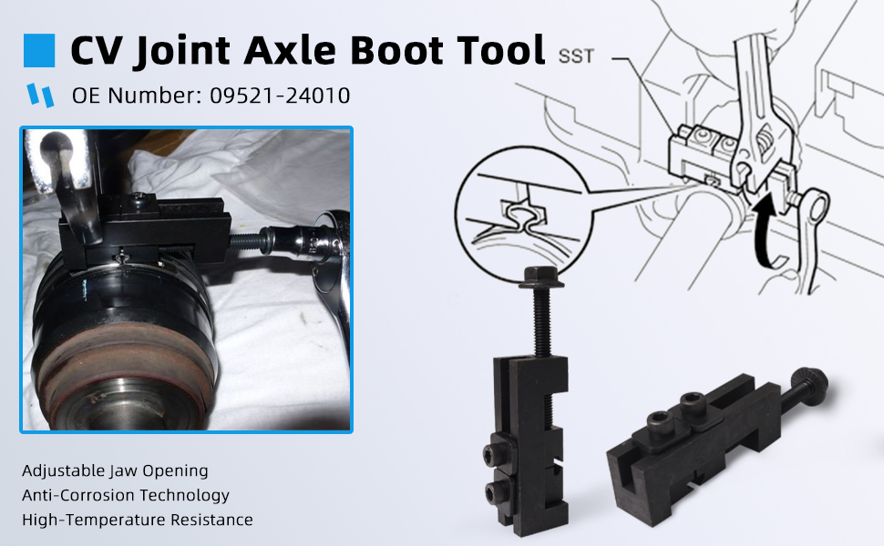 Aumzong 0952124010 CV Joint Axle Boot Clamp Tool, Drive Shaft Clamping Tool Fit for