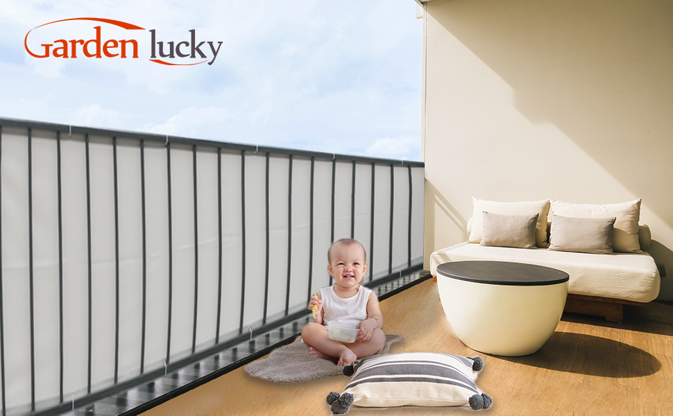 Garden lucky Balcony Screen Privacy Fence Cover UV Protection Weather
