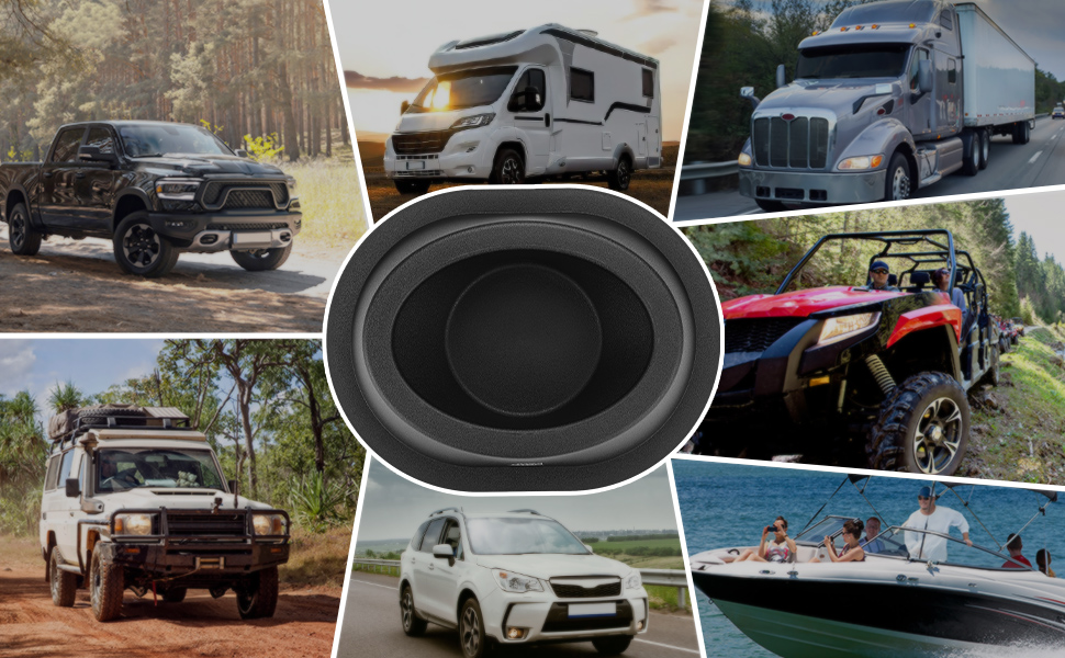 KEMIMOTO Pairs of 6x9 Speaker Pods, Universal Angled Boxes