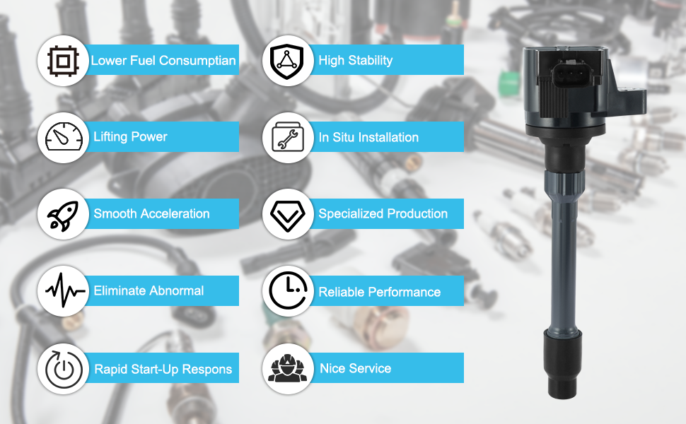 Set of 4 UF672 Ignition Coil Pack & Iridium Spark Plug
