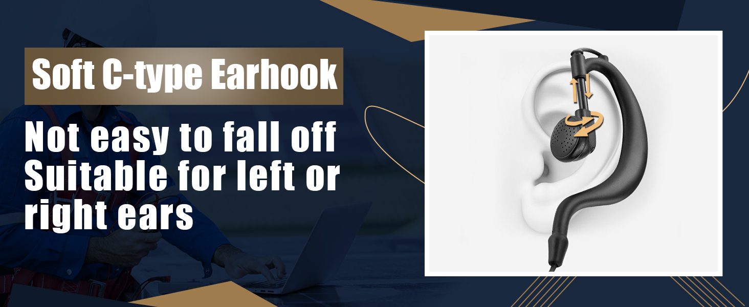 Retevis C-Type Walkie Talkie Earpiece