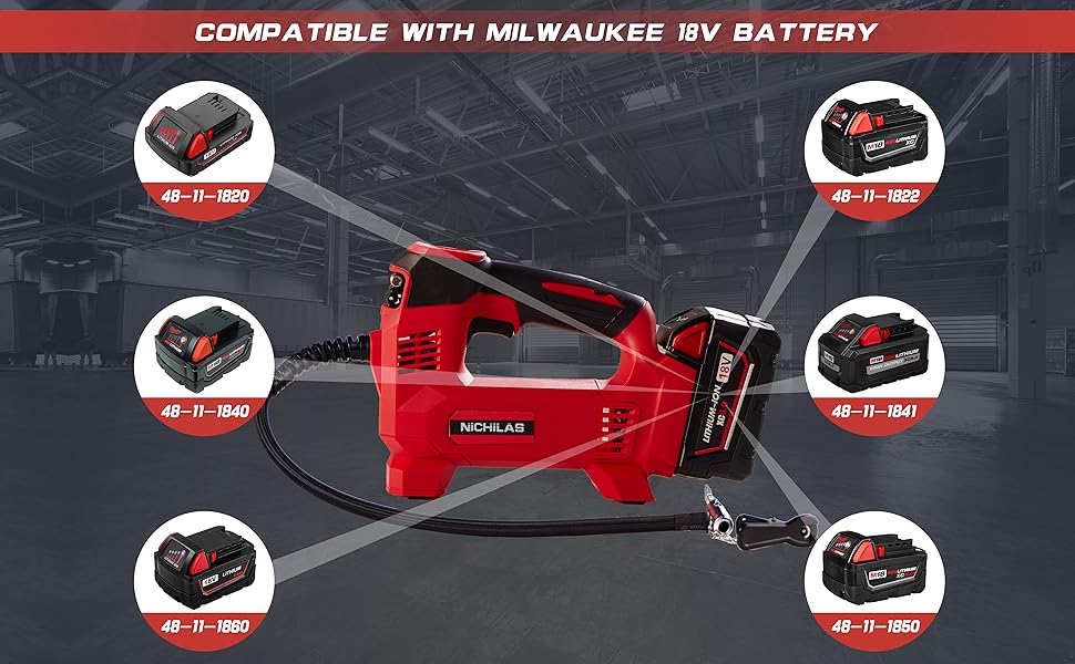 Tire Inflator for Milwaukee M18 Battery Auto Portable Air