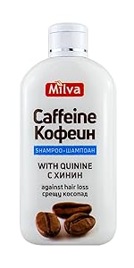 Milva Koffein Shampoo Gegen Haarausfall stimuliert Haarwachstum mit Chinin