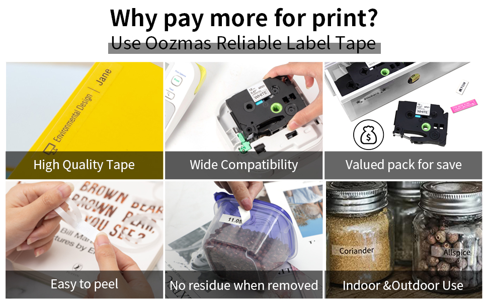 Label Maker Tape Clear 18mm TZe141 TZ141 Tze Tz Tape 18 mm 0.7 Inch