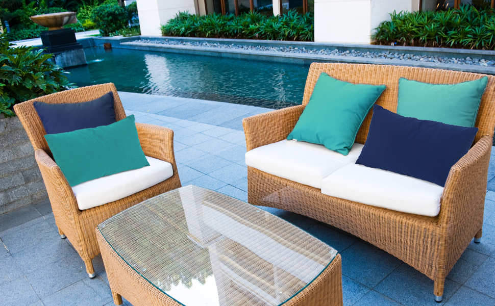 Outdoor Lumbar Pillows for Patio Furniture, Outdoor Pillows