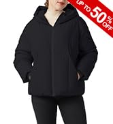 Orolay Women's Winter Down Coat Utra-Short Puffer Coat with Hood