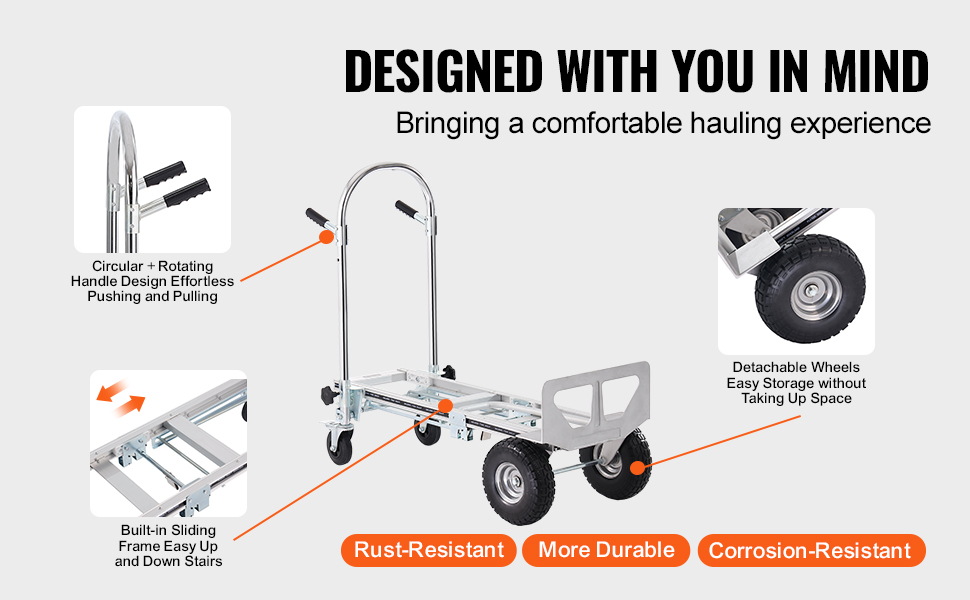 Carrello della spesa pieghevole con 8 ruote