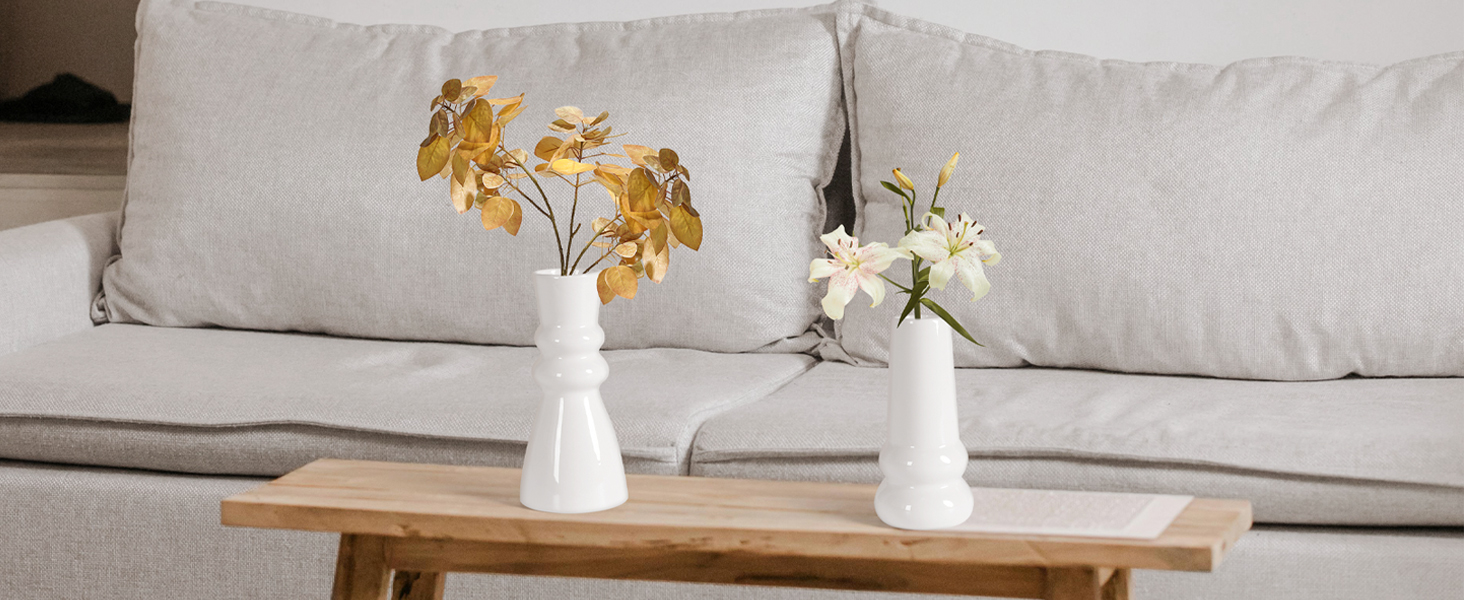 陶器 白 フラワーベース 白 一輪挿し 陶器 花びん 花器 花瓶