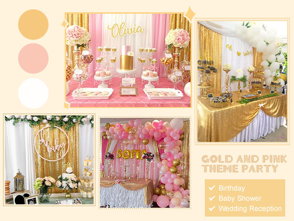 gold and pink party