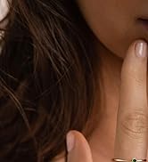 TLY Gold Birthstone Rings for Women Non Tarnish 14K Gold Plated Cubic Zirconia Dainty Cute Stacka...