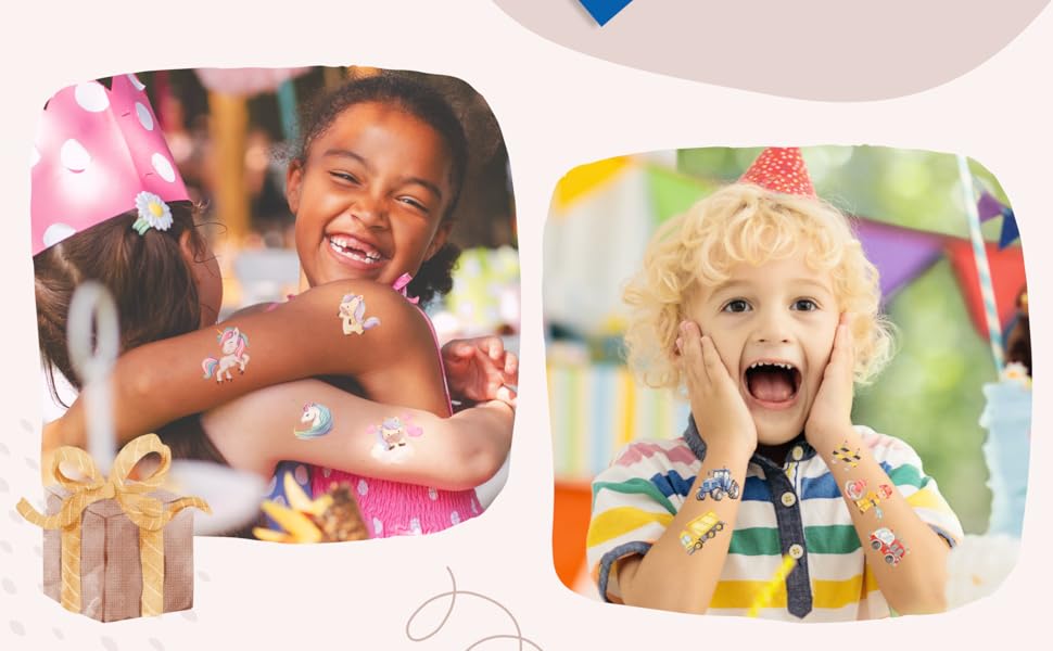 MeinBaby123® 550 SkinFriendly Unicorn Tattoos, Unicorn Gifts, Skin