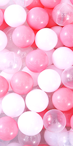 White Pink Clear Balls
