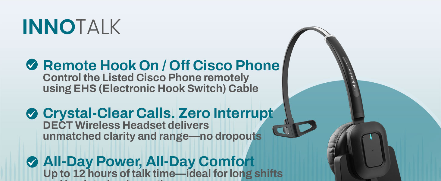 INNOTALK Wireless Headset for Cisco