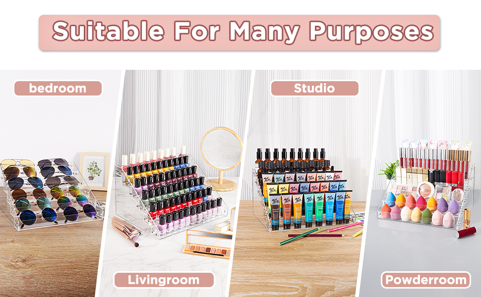 Kingtaily Nail Polish Organizer 72 Bottles of 6 Layers