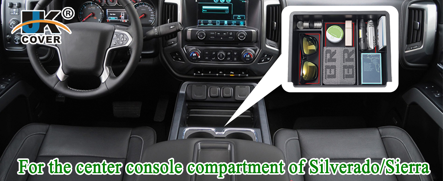 JKCOVER Center Console Organizer Compatible with Chevy