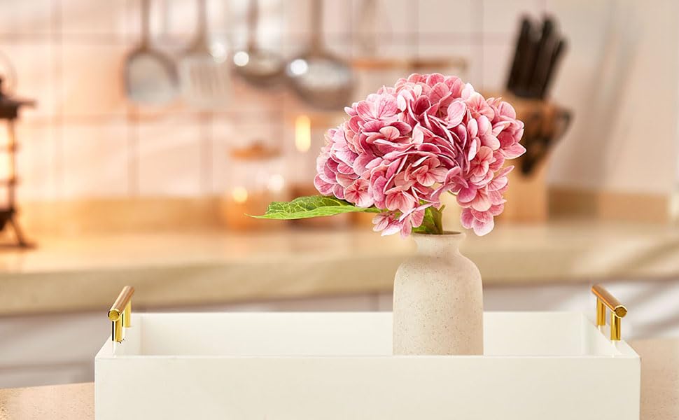 16"x12" Serving Trays with Handles, Black Decorative Serving Tray, Ottoman Trays for