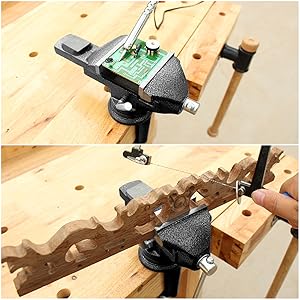 東助作　万力3点セット Amazon.co.jp: HeGeed 万力 卓上 回転式 バイス 万力 クランプ