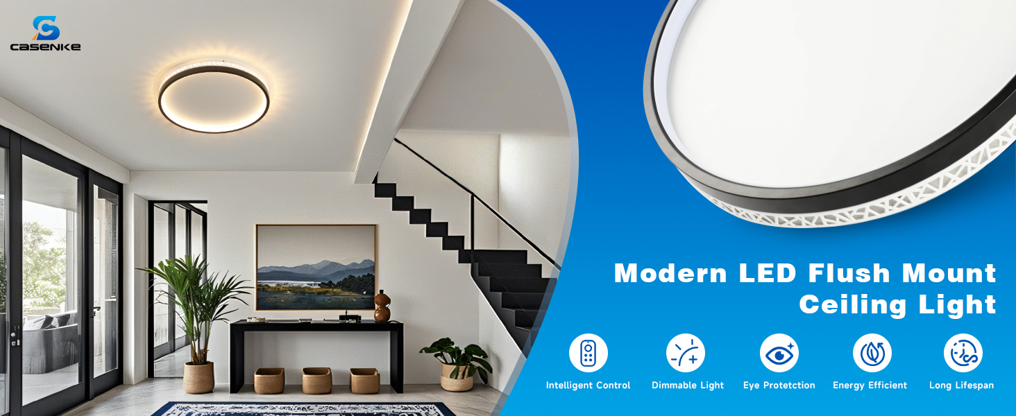 CASENKE Ceiling Light LED Lighting 30W 3000LM Led Light Dimmable with