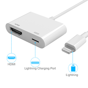 [Apple MFi Certified] Lightning to HDMI Adapter for iPhone, Digital AV Audio Dongle
