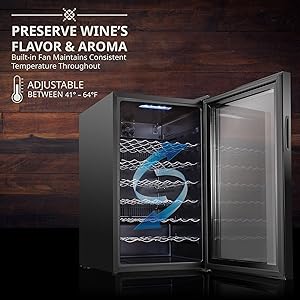 Ivation Wine cooler Preserve Wine’s Fullest Flavor & Aroma