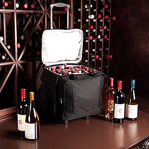 Wine Cooler Rolling Cooler Wine Carrier Wine Tote