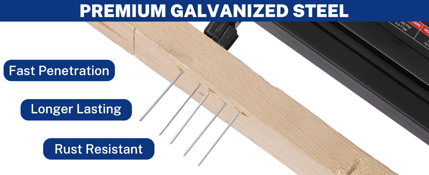 2-Inch 18 Gauge Brad Nails 6000 Count Universal Brad Nails for Pneumatic Electric Brad Nailer