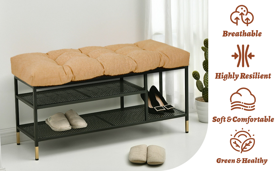 Focuprodu Bench Cushions. NonSlip Pile Bench Cushion for