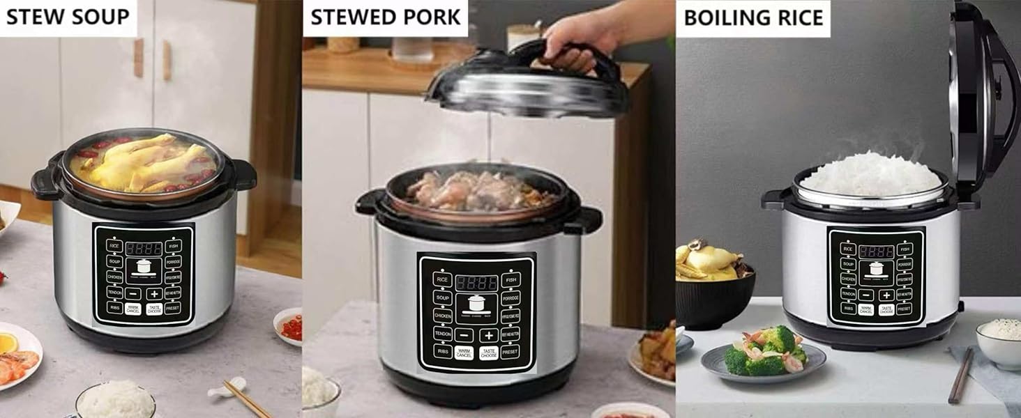 Three in one electric pressure cooker