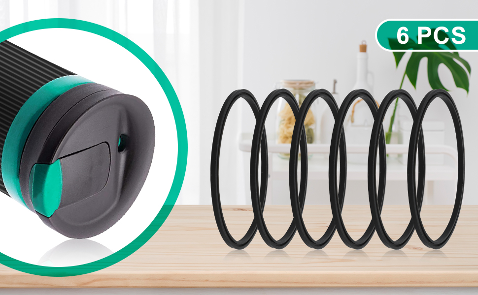 6pcs Replacement Rubber Lid Seals Compatible with 16 & 20