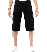 X RAY Men's Belted Tactical Cargo Long Shorts 18