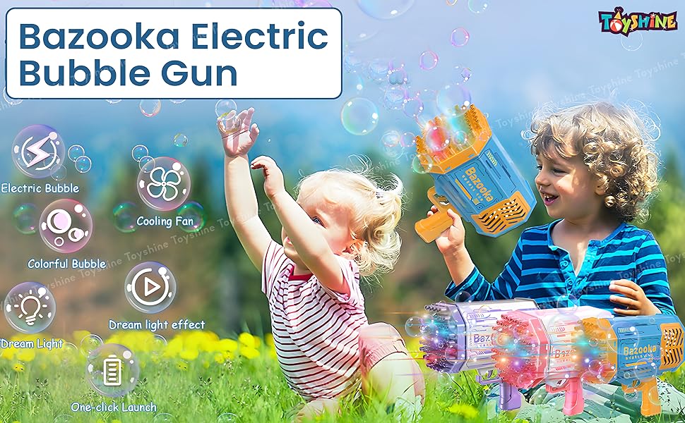 Toyshine Big Powerful Machine Bubble Bazooka Gun Toys for for Kids Adults