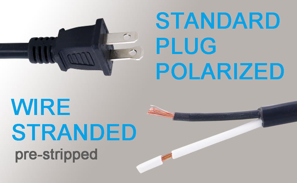 Amazon.com: 25FT Replacement Power Cord 14 AWG 2 Prong