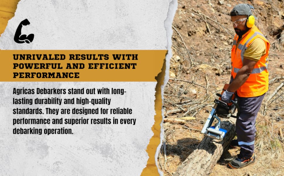 AGRICAS AGT021 Chainsaw Debarker, Log Peeler, and Tree