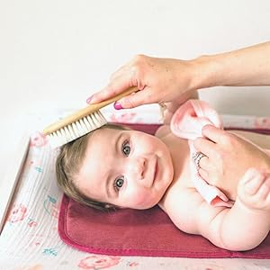 baby hair brush and comb set toddler infant hairbrush newborn grooming cradle cap soft bristle scalp