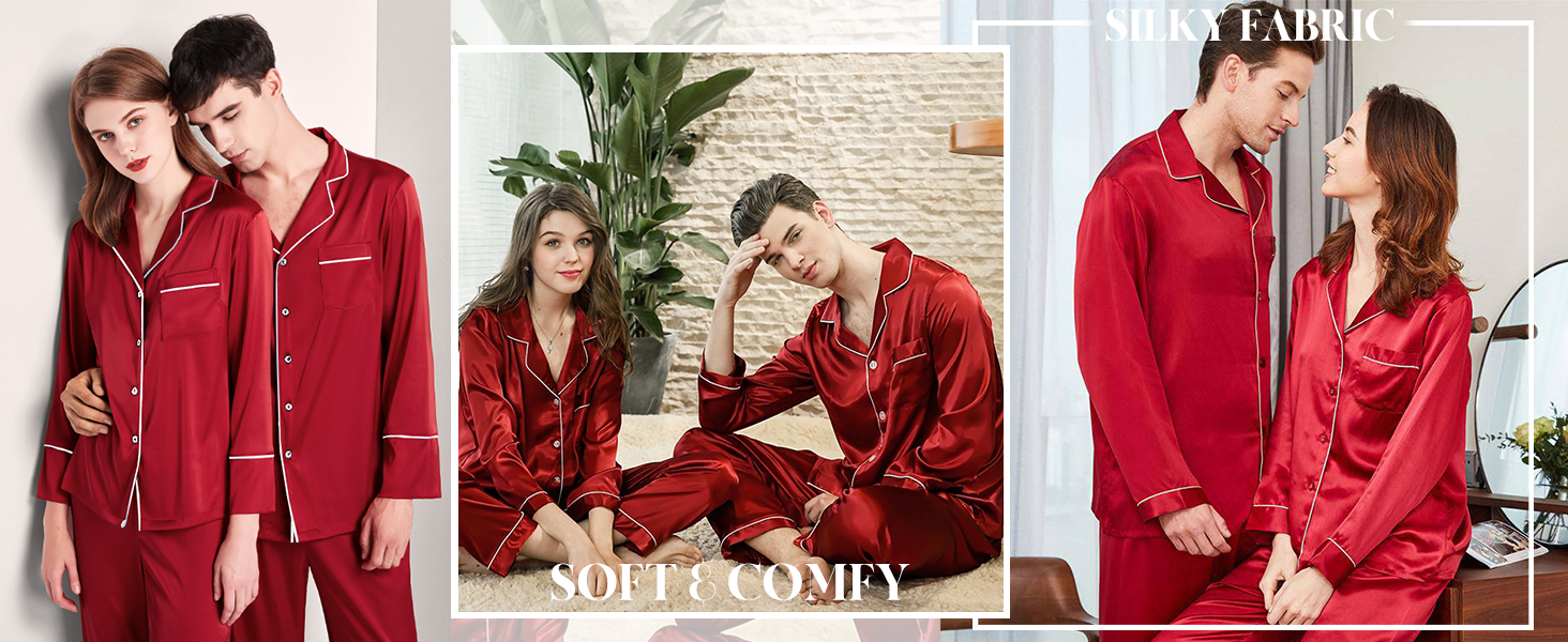 two piece couple pajama set