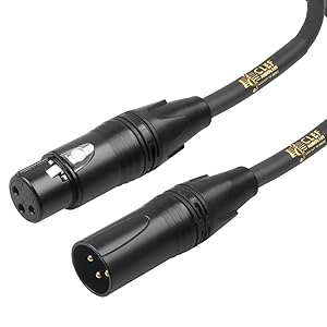 XLR Mic Cord cable wire 3 pin gold plated OFC bare copper 22awg