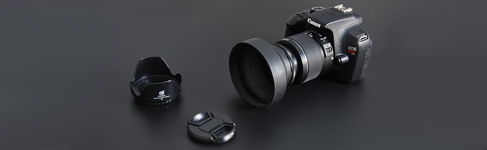 camera lens hood rubber collapsible lens shade sun cover cap tulip flower