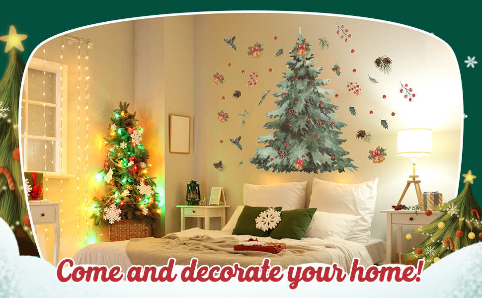 Large Christmas Tree Wall Decals DIY Christmas Wall Decals