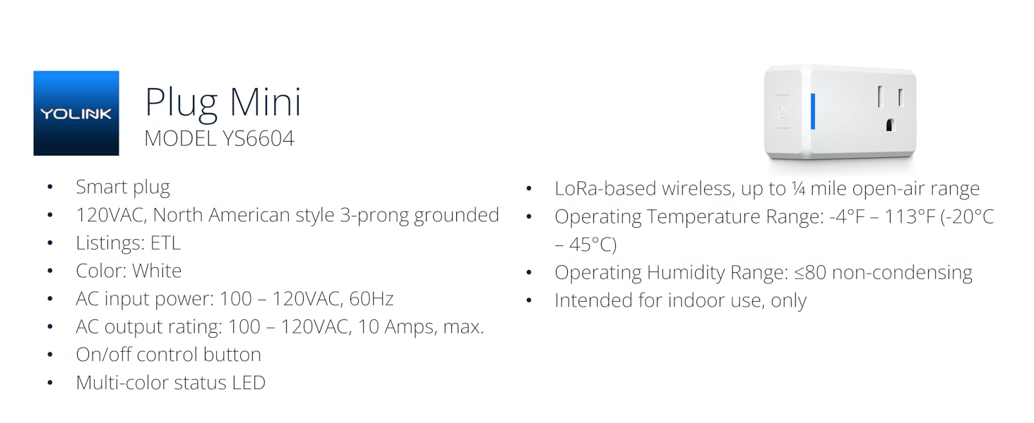 YS6604 PLUG MINI SMART PLUG OVERVIEW