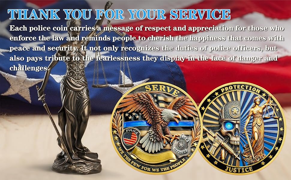 thank you for your service coin for police