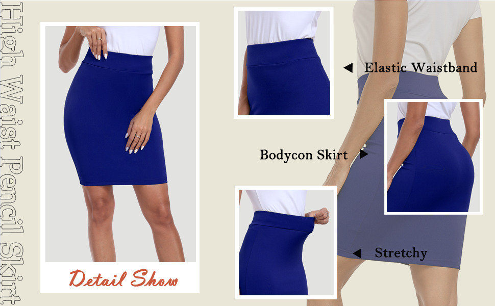 Bodycon Midi Pencil Skirt