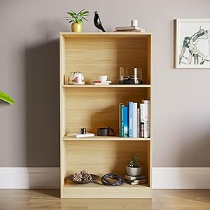 Vida Designs Cambridge 3 Tier Medium Bookcase, Oak Wooden Shelving Display Storage Unit Office Living Room Furniture 17 Cambridge bookcase