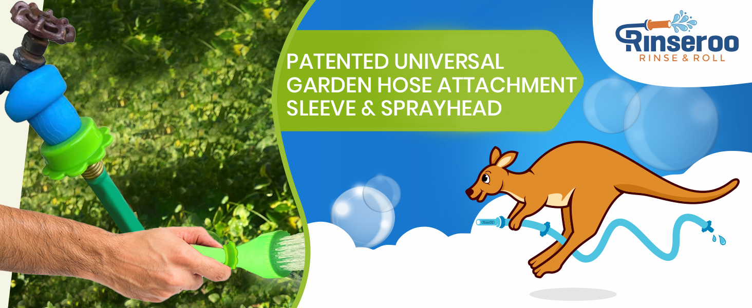 Rinseroo StretchConnect Garden Hose Attachment Sleeve