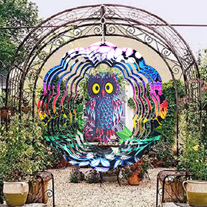 owl wind spinner for yard garden decoration