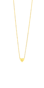 custom heart initial necklace gold jewelry
